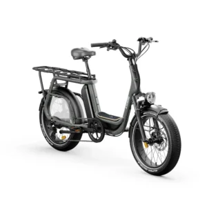 Vélo cargo électrique longtail RITMIC JUMBO chez Carlanges Bicyclette, idéal pour transporter enfants et charges au quotidien.